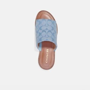 New! Hazel Sandal in Signature Chambray/ Cornflower